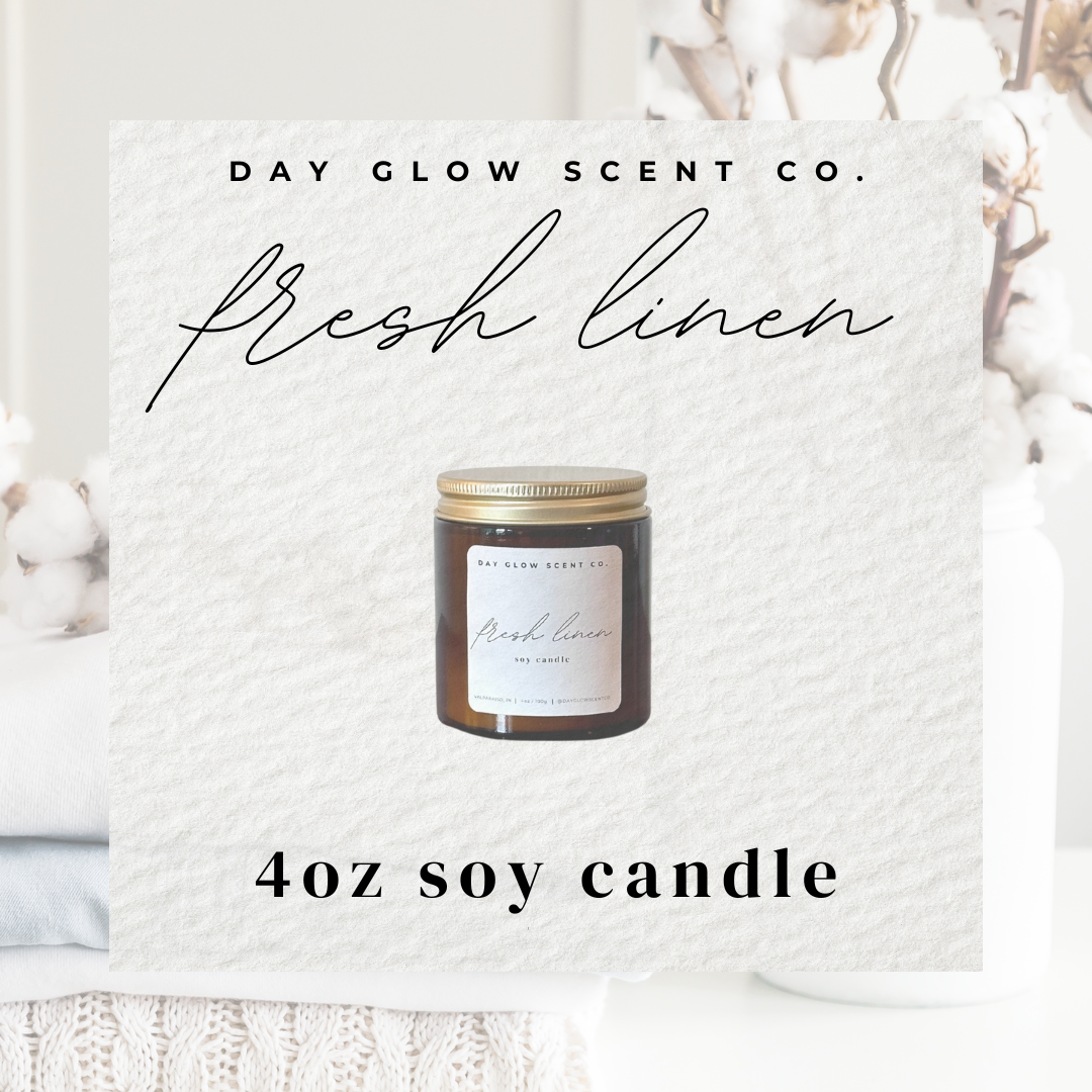 Fresh Linen Soy Candle | 4oz