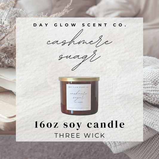 Cashmere Sugar 3-Wick Soy Candle | 16 oz