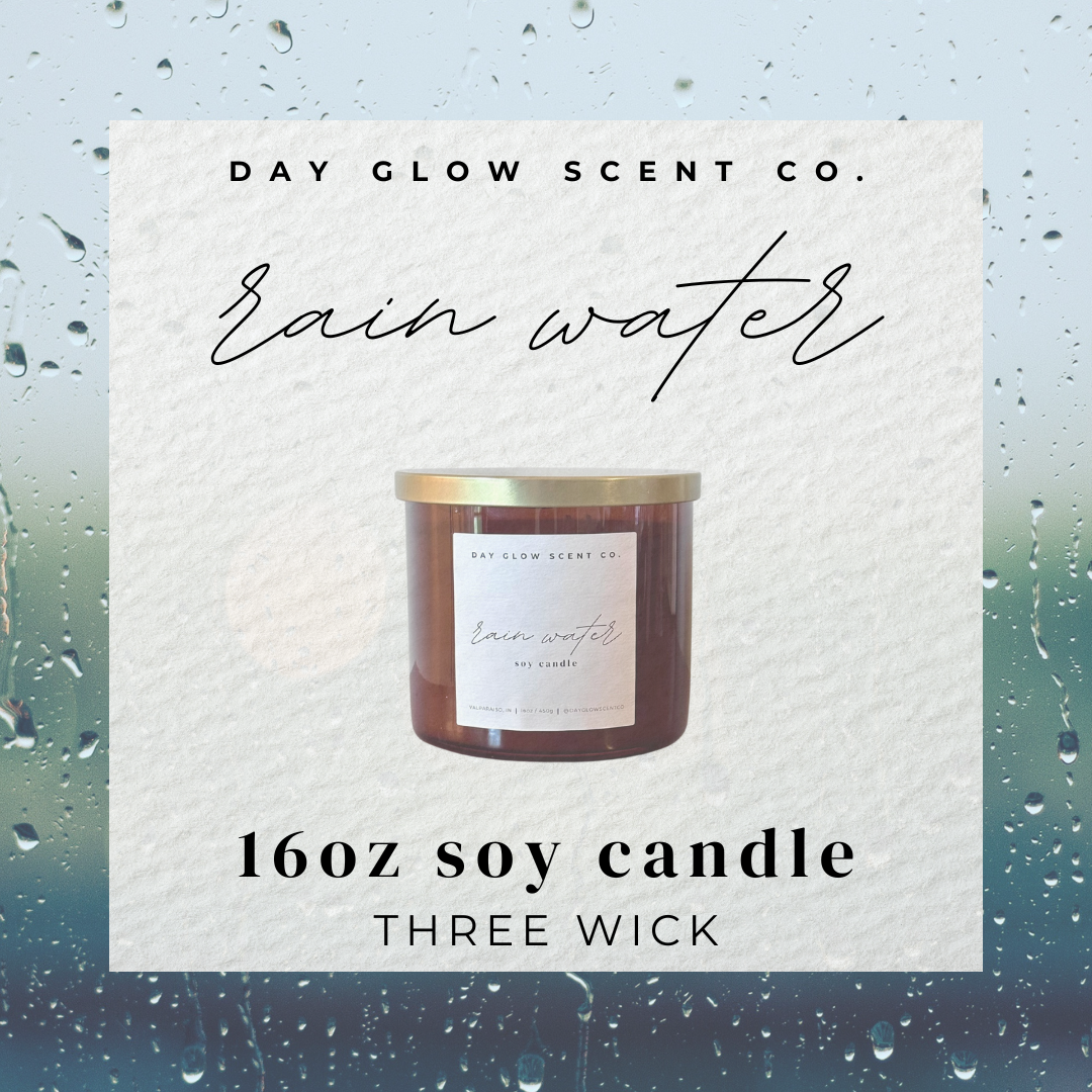 Rain Water 3-Wick Soy Candle | 16oz