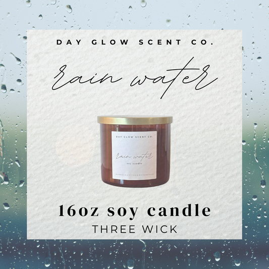 Rain Water 3-Wick Soy Candle | 16oz