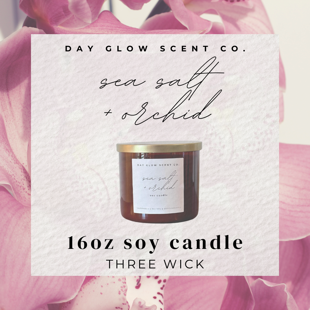 Sea Salt and Orchid 3-Wick Candle | 16oz
