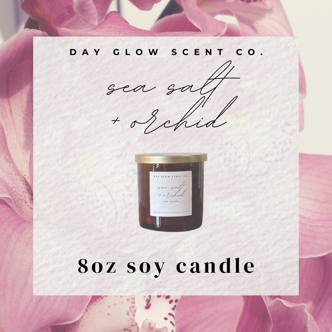 Sea Salt and Orchid Soy Candle | 8oz